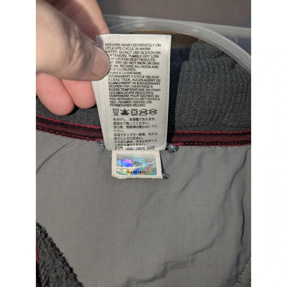 The North Face Mens XL Gray Waffle Knit Quarter Zip Fleece Pullover Jacket